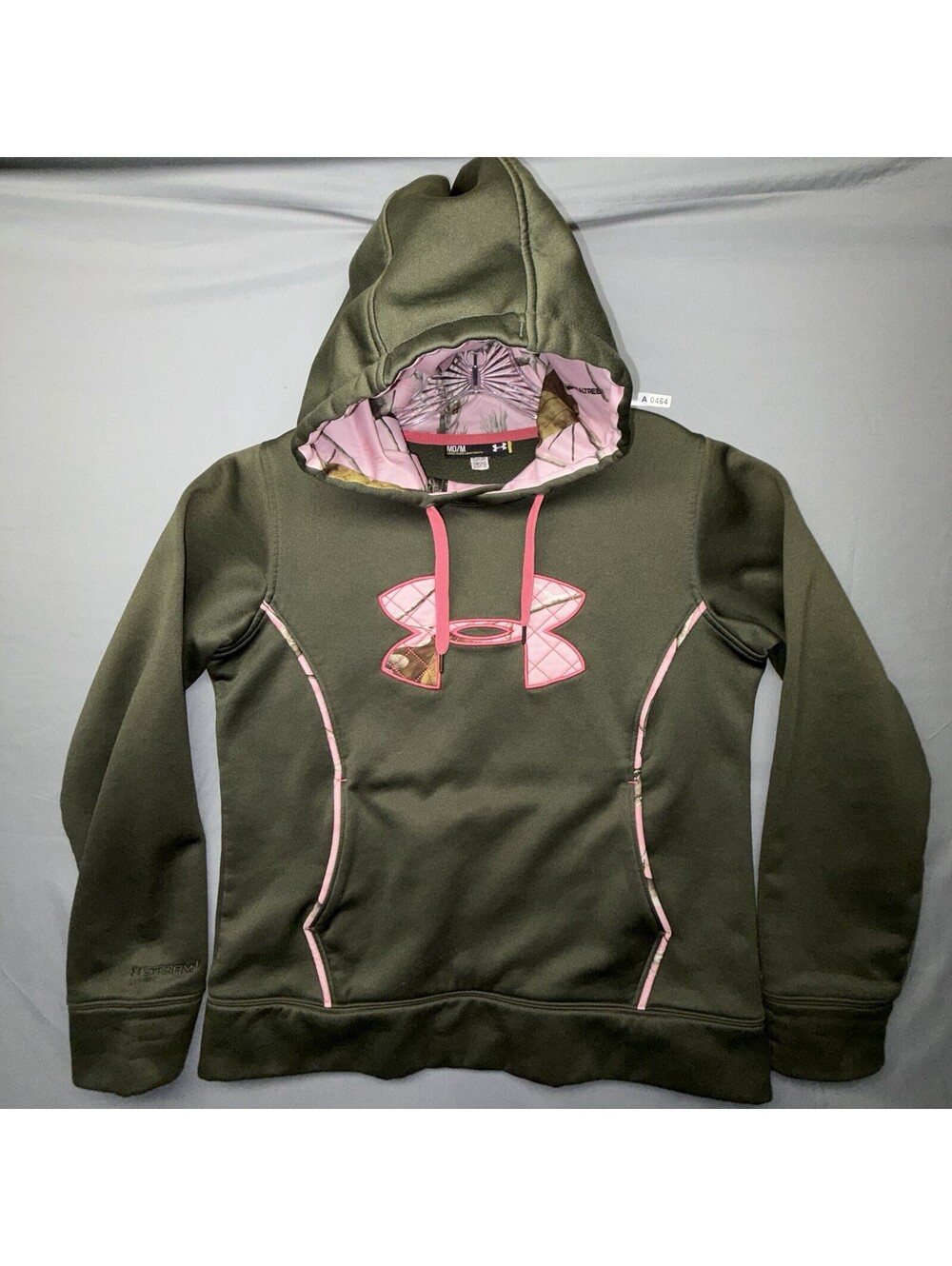 Under Armour Storm Hoodie Womens Medium Green Pink Camo Realtree Pullover